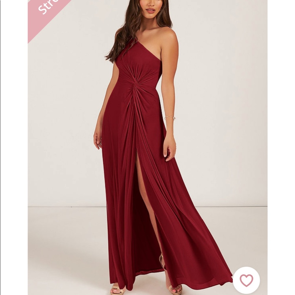 Burgundy Azazie Brooke dress